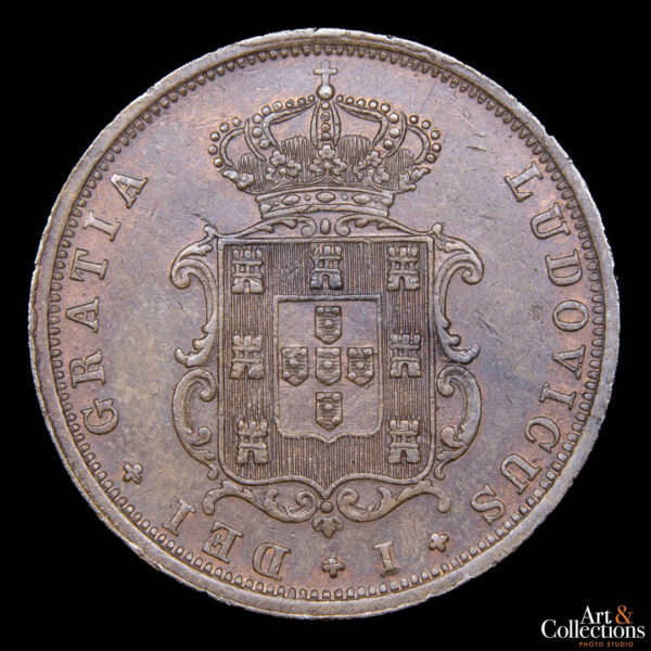 Portugal 5 reis 1875 - Luis I - Imagen 2