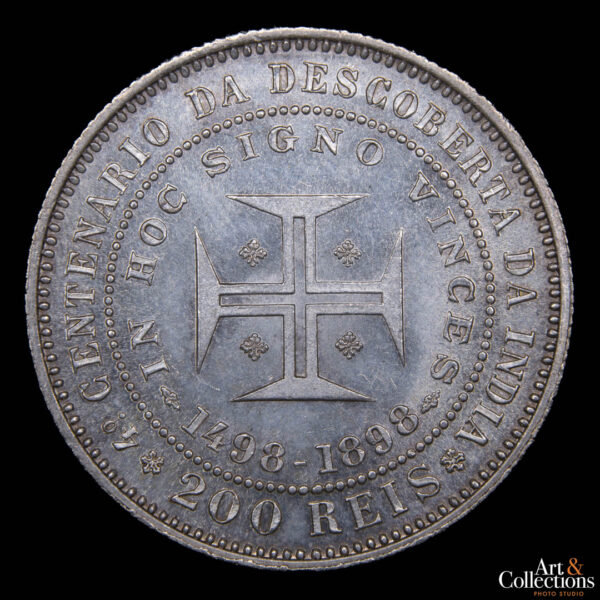 Portugal 200 reis 1898 - Carlos I - 400 aniversario del descubrimiento de America