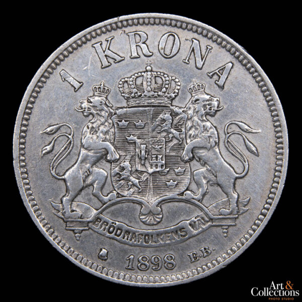 Suecia 1 corona 1898 - Oscar II XF