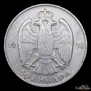 Yugoslavia, Reino, 50 dinara 1938 – Alejandro I