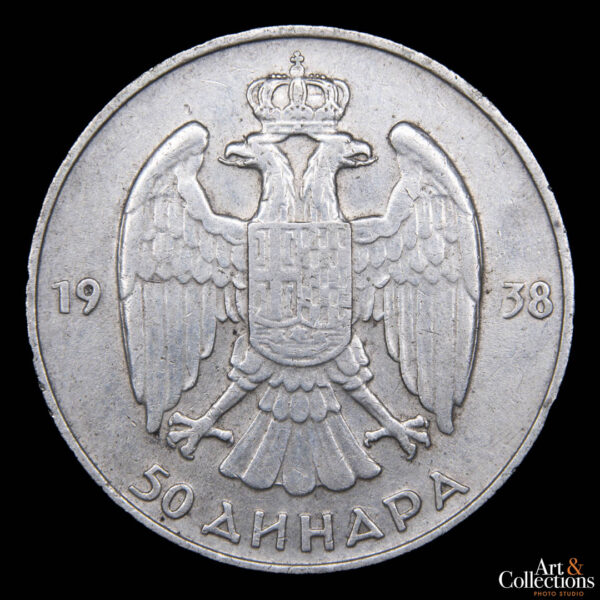 Yugoslavia, Reino, 50 dinara 1938 - Alejandro I