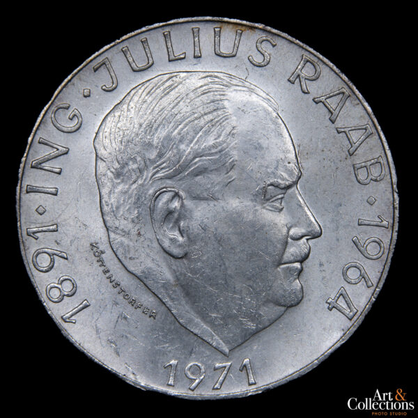 Austria 50 schilling 1971 80 Aniversario del nacimiento de Julius Raab