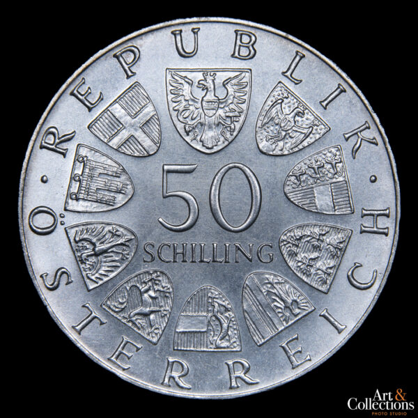 Austria 50 schilling 1972 30° Aniversario de la Universidad de Salzburgo - Imagen 2