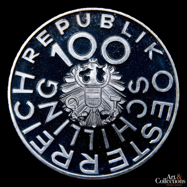 Austria 100 schilling 1976 175° Aniversario del nacimiento de Johann Nestroy - Imagen 2
