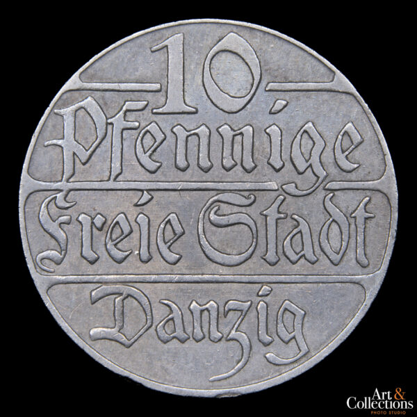 Danzig, Ciudad Libre 10 pfennig 1923