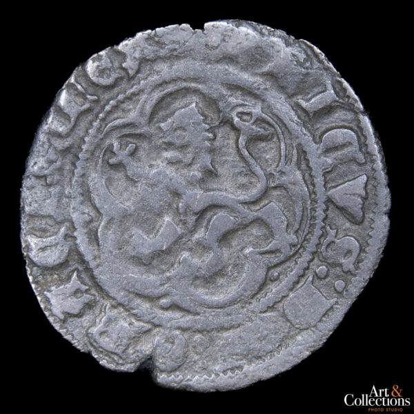 España (una) blanca 1390-1406 Burgos - Enrique III "El doliente" - Imagen 2