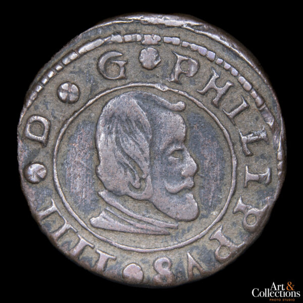 España 16 maravedies 1664 S Madrid- Felipe IV - Imagen 2