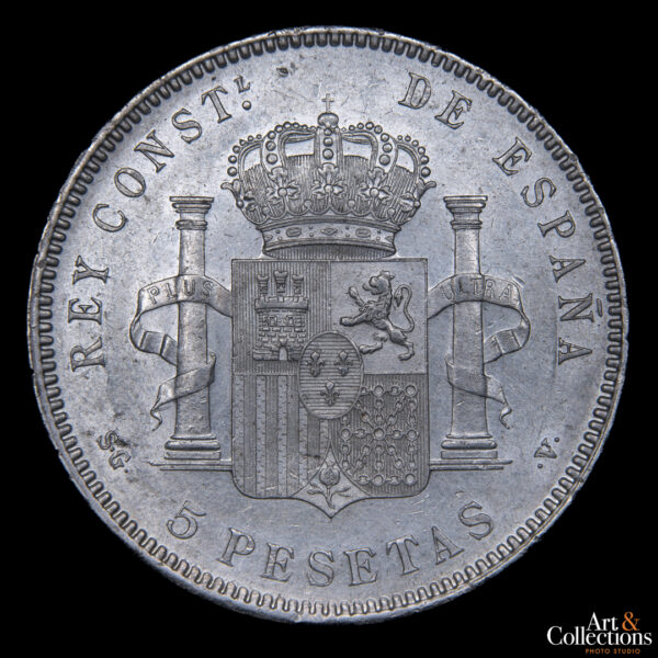 España 5 pesetas 1898 (98) Alfonso XIII - Imagen 2