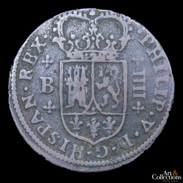 España (Barcelona) 4 maravedies 1720 - Felipe V - Imagen 2