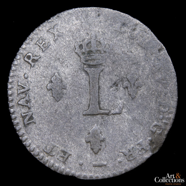 Francia 2 sols 1739W Rey Luis XIV - Imagen 2