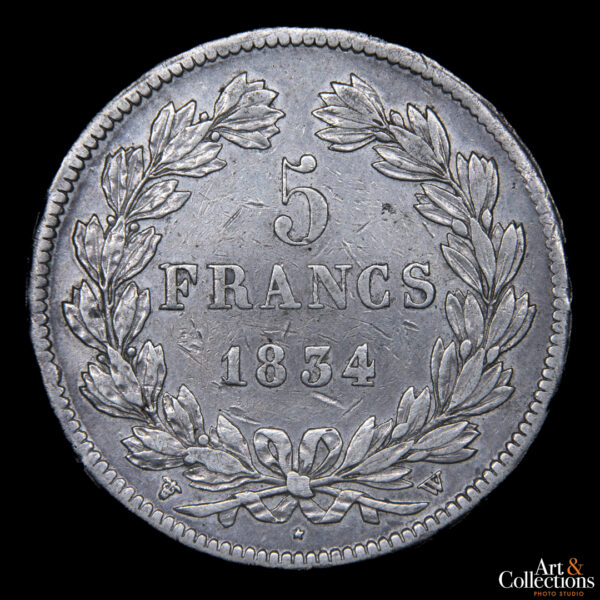 Francia 5 francos 1834W - Luis Felipe I