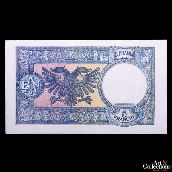 Albania (Ocupacion italiana) 5 franga 1939
