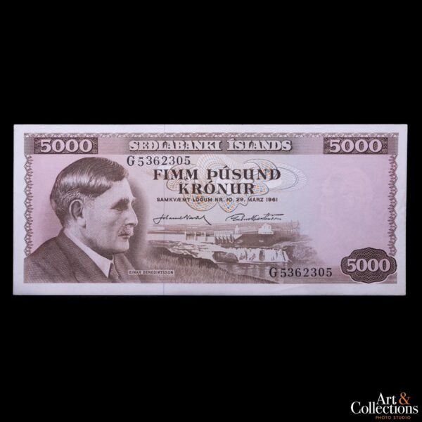 Islandia 5000 coronas L.1961