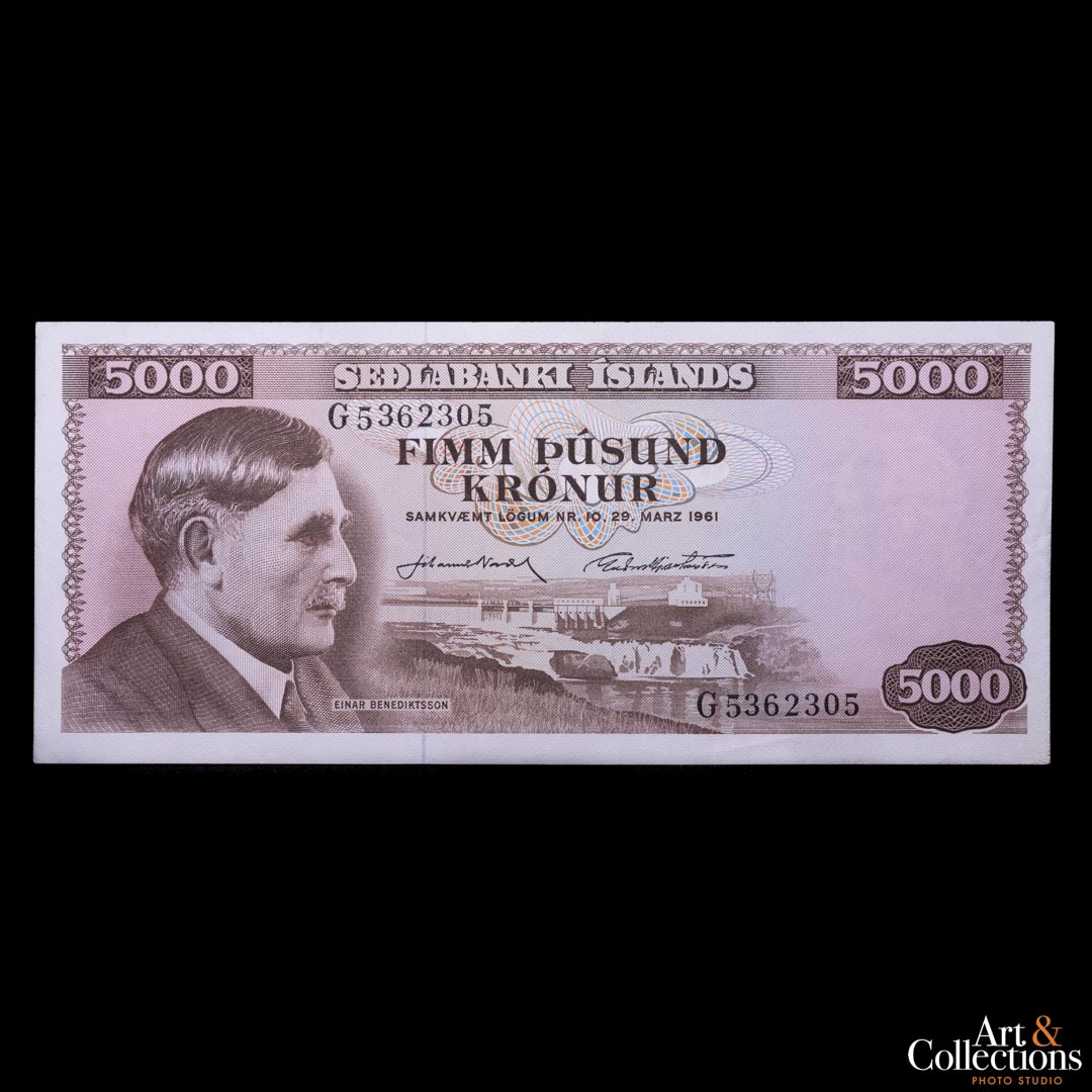 Islandia 5000 coronas L.1961