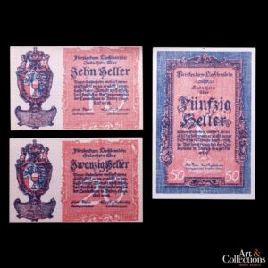 Liechtenstein. set 10 heller – 20 heller – 50 heller 1920