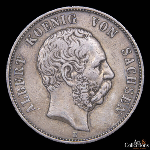 Alemania (Reino de Sajonia) 5 marcos 1891 E