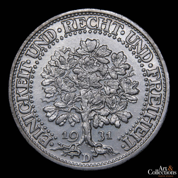 Alemania (Republica de Weimar) 5 reichsmark 1931 D