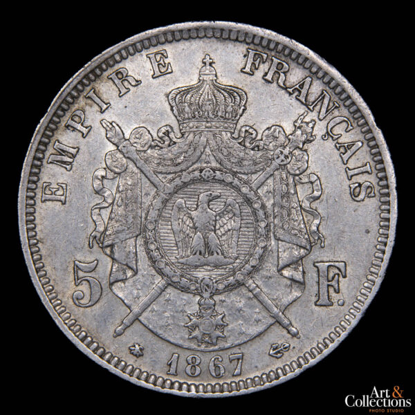 Francia 5 francos 1867 A - Napoleon III