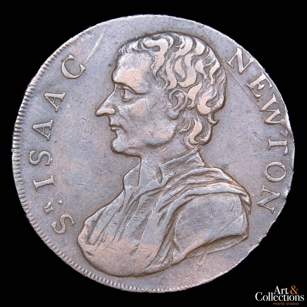 Gran Bretaña 1/2 penny 1793 - Sir Isaac Newton