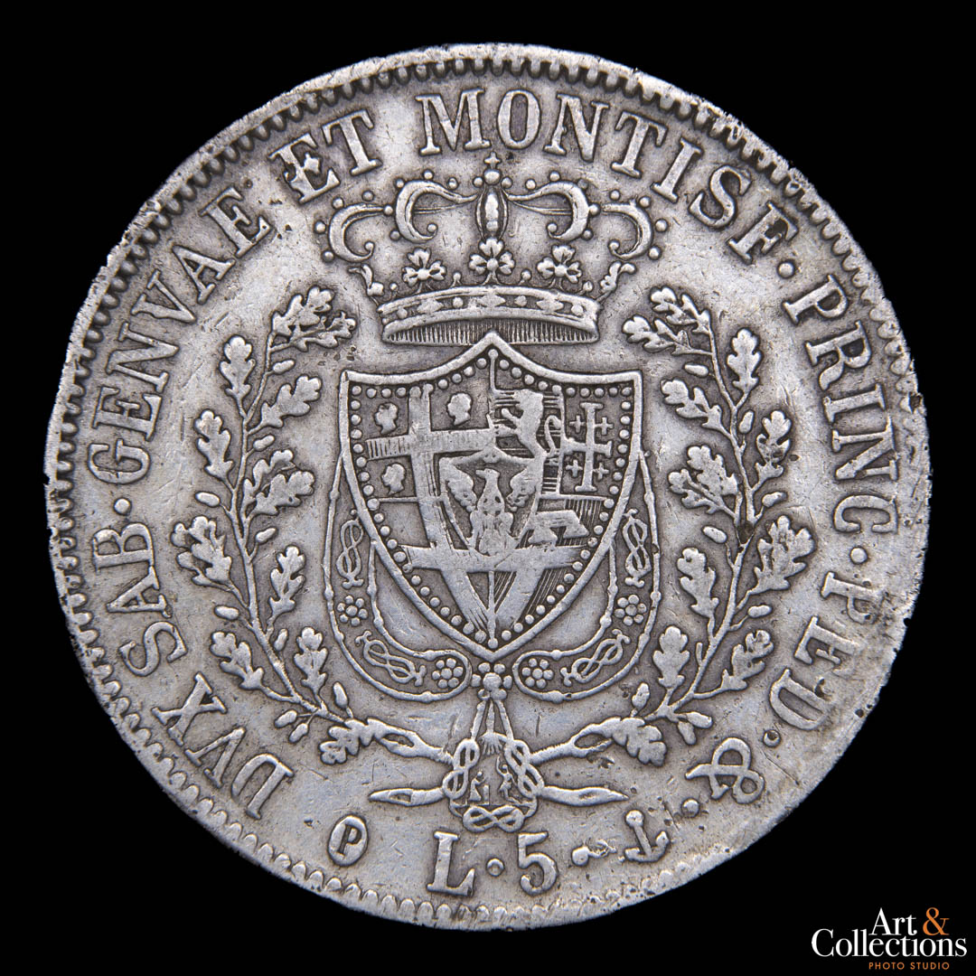 Italia (Reino de Cerdeña) 5 liras 1830 - Carlos Félix