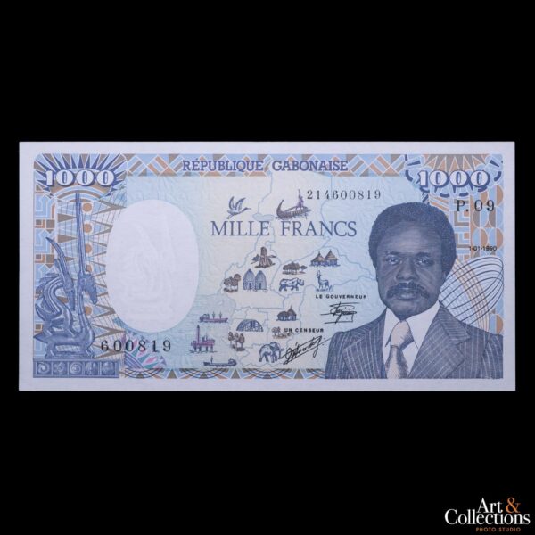 Gabon 1000 francos 1990