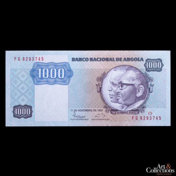 Angola 1000 nuevas kwanzas 1987 x 2 correlativos - Imagen 3