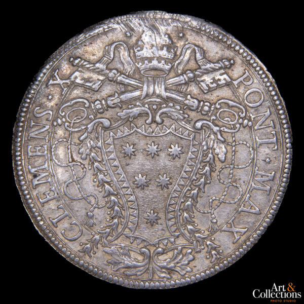 Estados Papales. Papa Clemente X. 1 piastra 1675