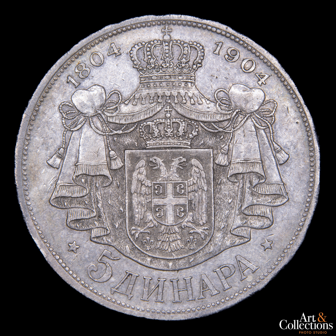 Serbia 5 dinara 1904