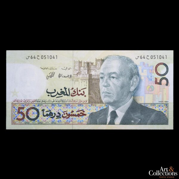 Marruecos 50 dirhams 1987 (AH1407)