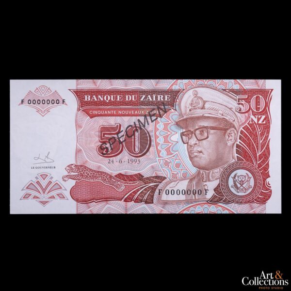 Zaire 50 nuevos zaires 1993 Specimen