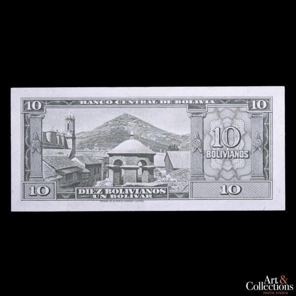 Bolivia 10 bolivianos L.1945 (1952) - Imagen 2