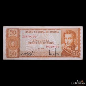 Bolivia 50 bolivianos L.1962 Reposicion