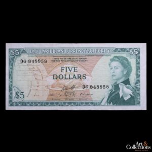 Caribe del Este 5 dolares 1965 (ND)