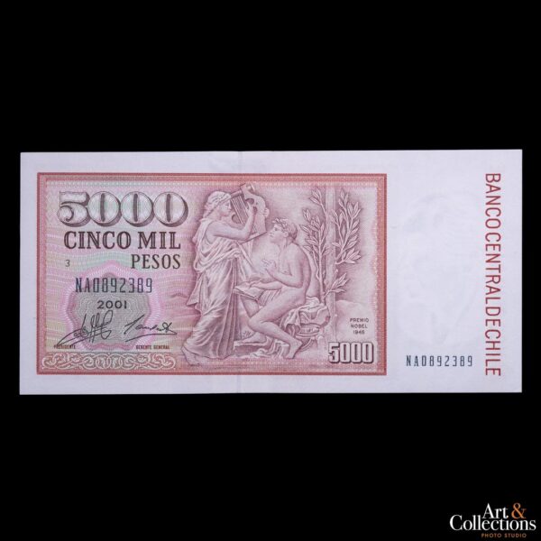 Chile 5000 pesos 2001 - Imagen 2
