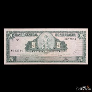 Nicaragua 5 cordobas 1962 P.108 VF+