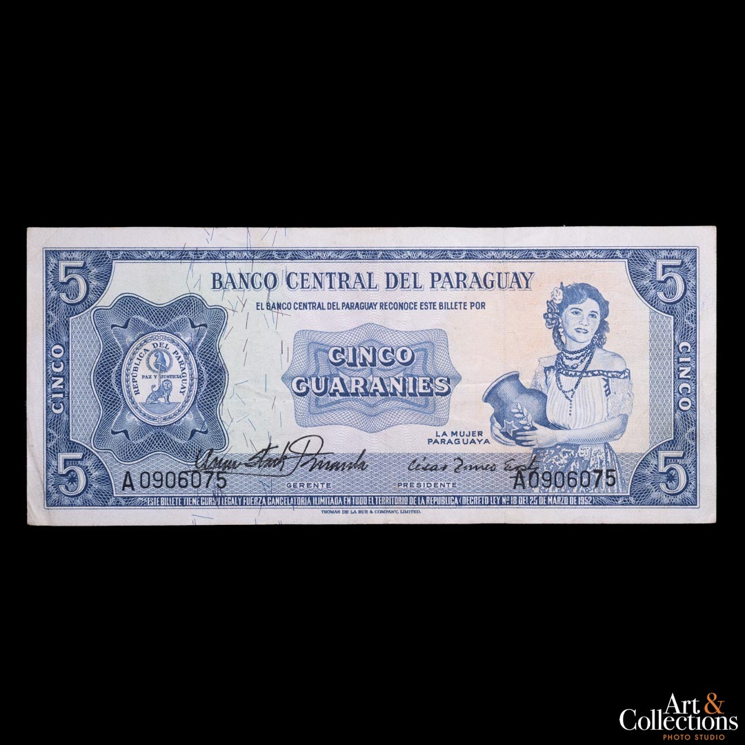 Paraguay 5 guaranies L.1952 (1963) P.194 VF+