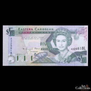 Santa Lucia (Estados del Caribe Oriental) 5 dolares 1993 P.26L UNC