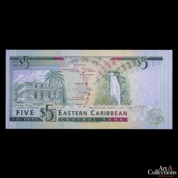 Santa Lucia (Estados del Caribe Oriental) 5 dolares 1993 P.26L UNC - Imagen 2