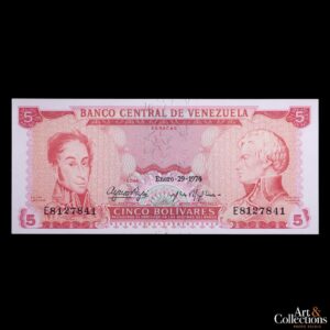 Venezuela 5 bolivares 1974 P.50h UNC