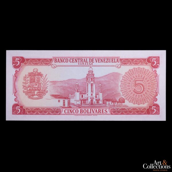 Venezuela 5 bolivares 1974 P.50h UNC - Imagen 2