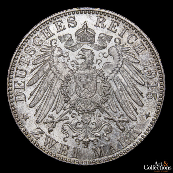 Alemania (Saxe- Meiningen) 2 Marcos 1915 - "Muerte De Jorge II"