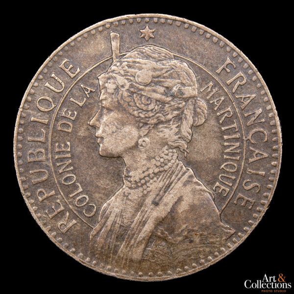 Martinica 50 Centimes 1897 - Región y Departamento De Ultramar De Francia - Imagen 2