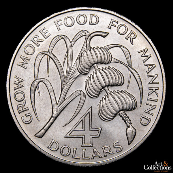 San Cristobal y Nieves 4 Dolares 1970 - Imagen 2