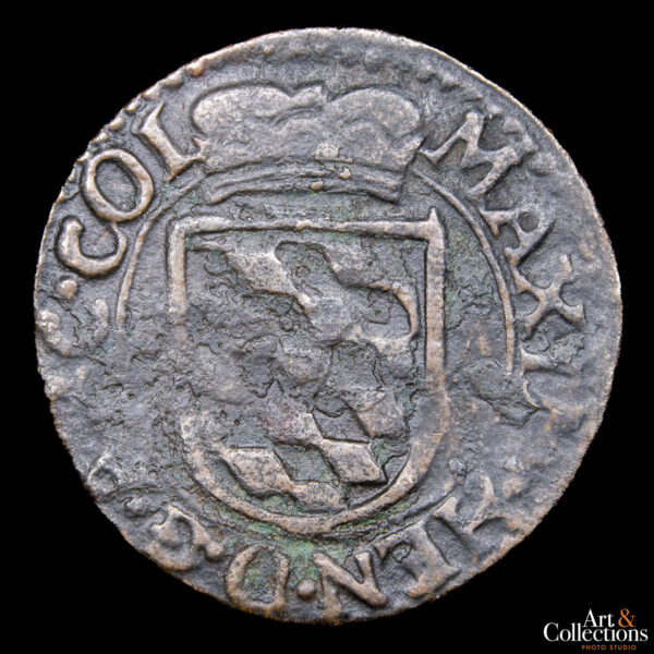 Liege, Principado 1 Liard  1650-1660 (ND) - Príncipe- Obispo Maximiliano Enrique De Baviera