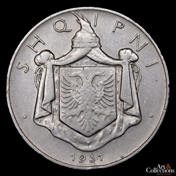 Albania 1/2 Lek 1931 - Reino. Rey Zog I - Imagen 2