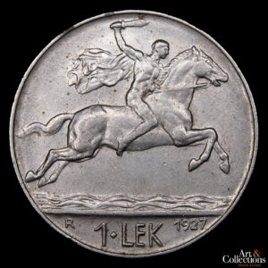 Albania 1 Lek 1927 – Reino. Rey Zog I