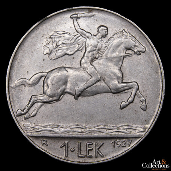 Albania 1 Lek 1927 - Reino. Rey Zog I