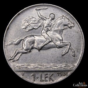Albania 1 Lek 1930 – Reino. Rey Zog I