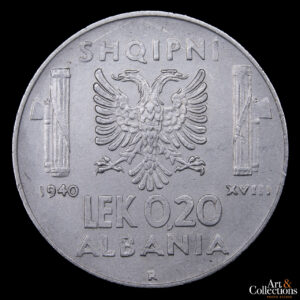 Albania 0,20 Lek 1940 – Ocupación Italiana. Magnética
