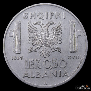 Albania 0,50 Lek 1939 – Ocupación Italiana. Magnética